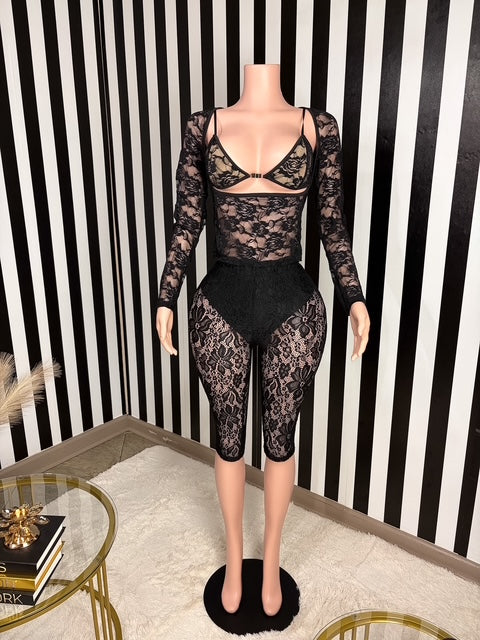 Midnight Muse Lace Set