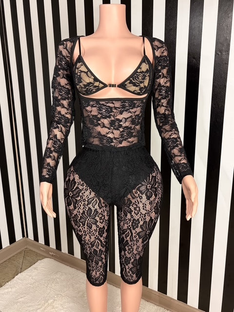Midnight Muse Lace Set